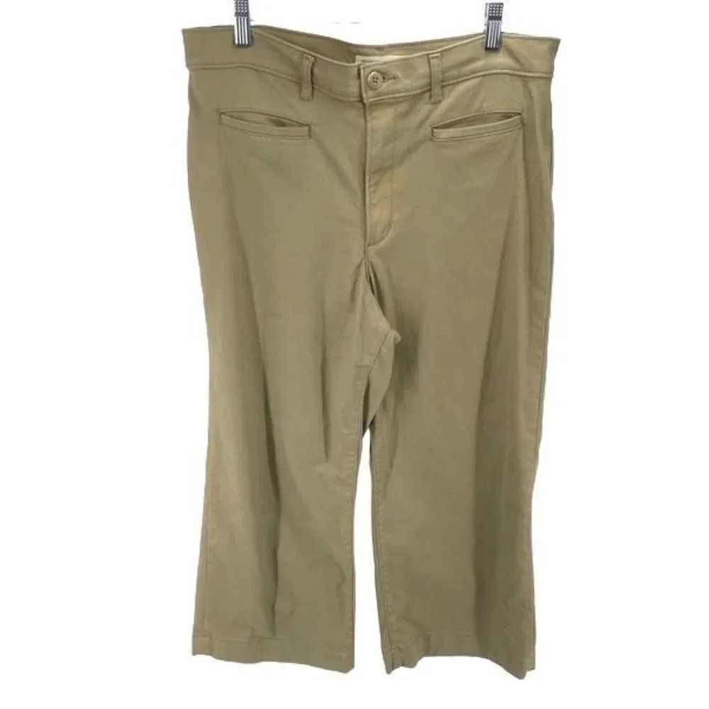 Levi's Women's Ribcage Wide Leg Crop Pants High Waisted Casual Khaki Size 32